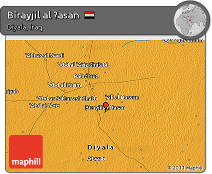 Political 3D Map of Bīrayjil Al Ḩasan