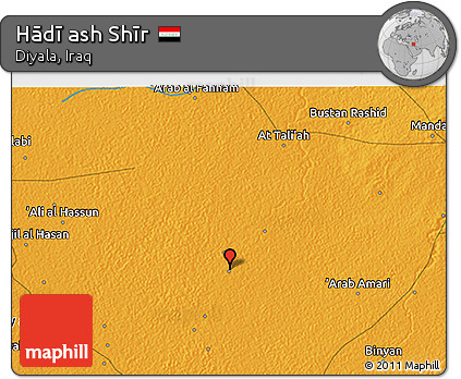 Political 3D Map of Hādī Ash Shīr