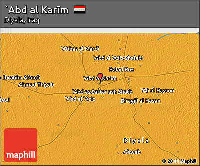 Political 3D Map of `Abd Al Karīm