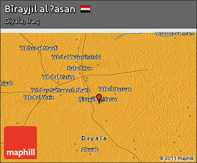 Political 3D Map of Bīrayjil Al Ḩasan