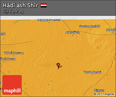 Political 3D Map of Hādī Ash Shīr