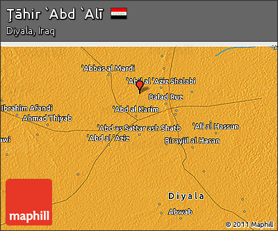 Political 3D Map of Ţāhir `Abd `Alī