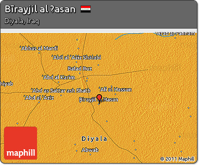 Political 3D Map of Bīrayjil Al Ḩasan