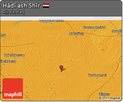 Political 3D Map of Hādī Ash Shīr