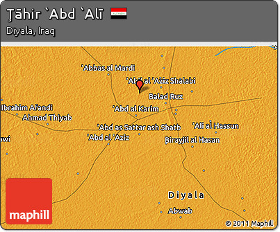 Political 3D Map of Ţāhir `Abd `Alī