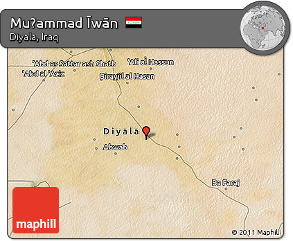 Satellite 3D Map of Muḩammad Īwān