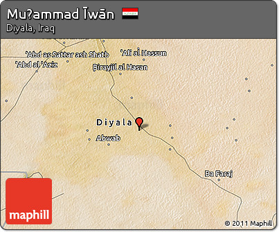 Satellite 3D Map of Muḩammad Īwān