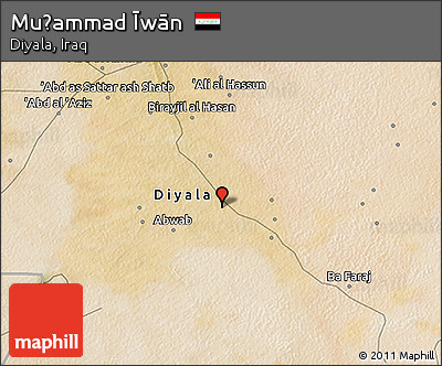 Satellite 3D Map of Muḩammad Īwān