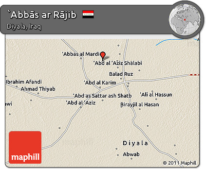 Shaded Relief 3D Map of `Abbās Ar Rājib