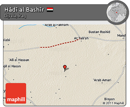 Shaded Relief 3D Map of Hādī Al Bashīr