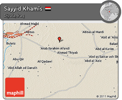 Shaded Relief 3D Map of Sayyid Khamīs