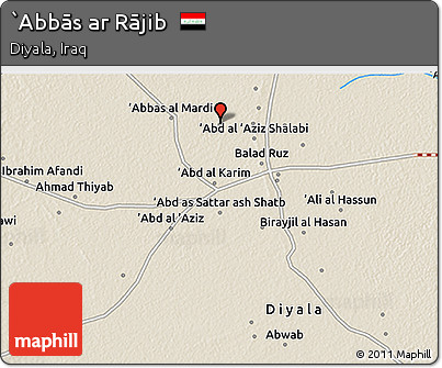 Shaded Relief 3D Map of `Abbās Ar Rājib