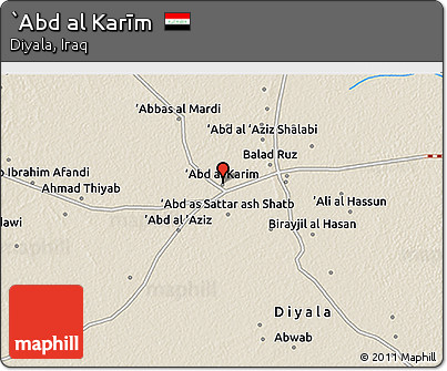 Shaded Relief 3D Map of `Abd Al Karīm