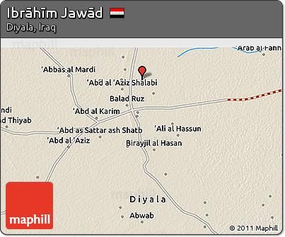 Shaded Relief 3D Map of Ibrāhīm Jawād