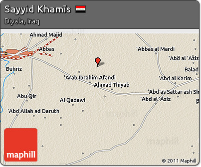 Shaded Relief 3D Map of Sayyid Khamīs