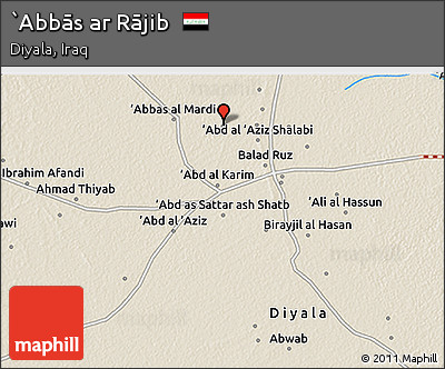 Shaded Relief 3D Map of `Abbās Ar Rājib