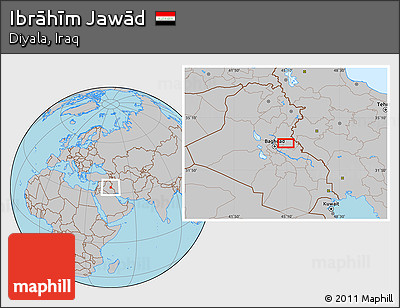 Gray Location Map of Ibrāhīm Jawād