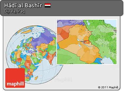 Political Location Map of Hādī Al Bashīr