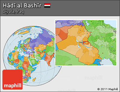 Political Location Map of Hādī Al Bashīr
