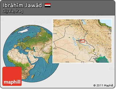 Satellite Location Map of Ibrāhīm Jawād
