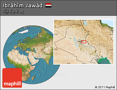Satellite Location Map of Ibrāhīm Jawād