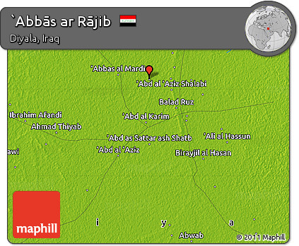 Physical Map of `Abbās Ar Rājib