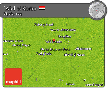 Physical Map of `Abd Al Karīm