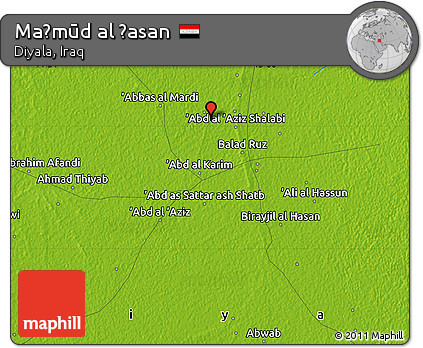 Physical Map of Maḩmūd Al Ḩasan