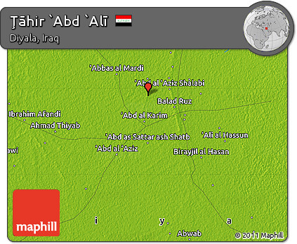 Physical Map of Ţāhir `Abd `Alī
