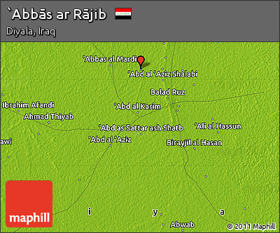 Physical Map of `Abbās Ar Rājib