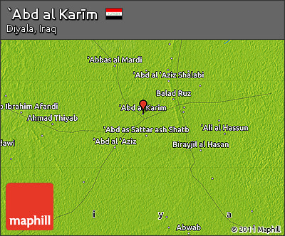 Physical Map of `Abd Al Karīm