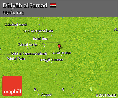 Physical Map of Dhiyāb Al Ḩamad