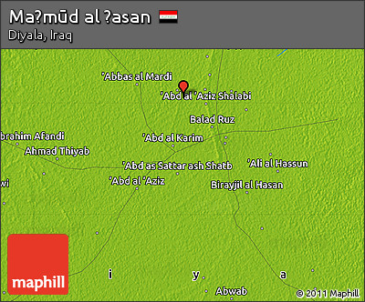 Physical Map of Maḩmūd Al Ḩasan