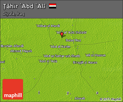 Physical Map of Ţāhir `Abd `Alī