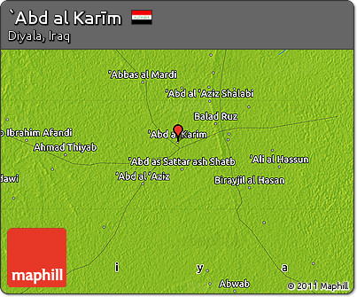 Physical Map of `Abd Al Karīm