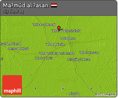 Physical Map of Maḩmūd Al Ḩasan