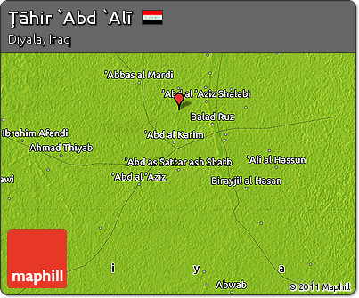 Physical Map of Ţāhir `Abd `Alī