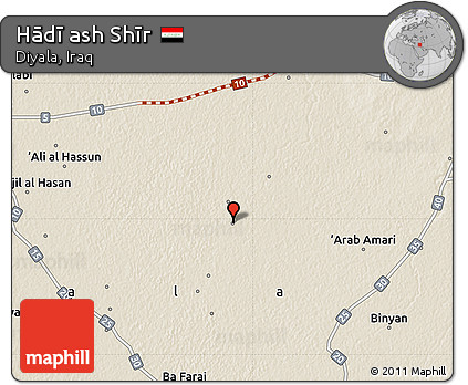 Shaded Relief Map of Hādī Ash Shīr