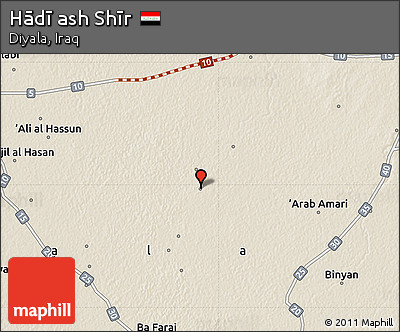 Shaded Relief Map of Hādī Ash Shīr