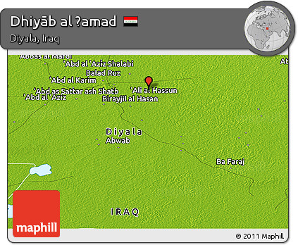 Physical Panoramic Map of Dhiyāb Al Ḩamad