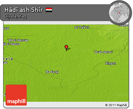 Physical Panoramic Map of Hādī Ash Shīr