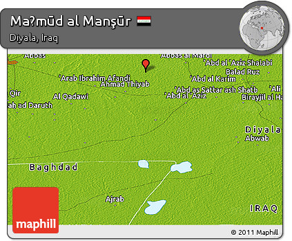 Physical Panoramic Map of Maḩmūd Al Manşūr