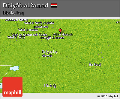 Physical Panoramic Map of Dhiyāb Al Ḩamad