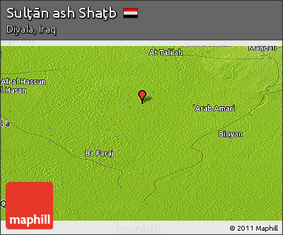 Physical Panoramic Map of Sulţān Ash Shaţb