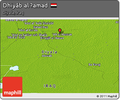 Physical Panoramic Map of Dhiyāb Al Ḩamad