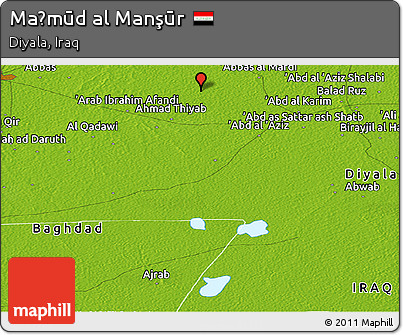 Physical Panoramic Map of Maḩmūd Al Manşūr