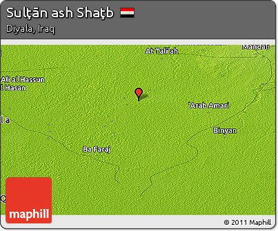 Physical Panoramic Map of Sulţān Ash Shaţb