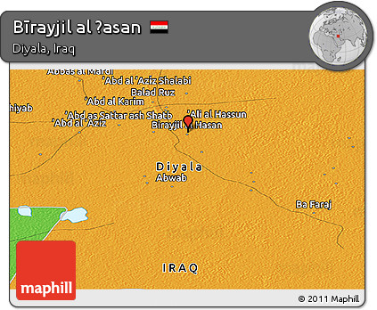 Political Panoramic Map of Bīrayjil Al Ḩasan