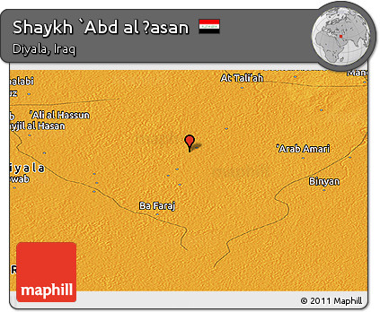 Political Panoramic Map of Shaykh `Abd Al Ḩasan