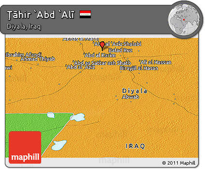 Political Panoramic Map of Ţāhir `Abd `Alī